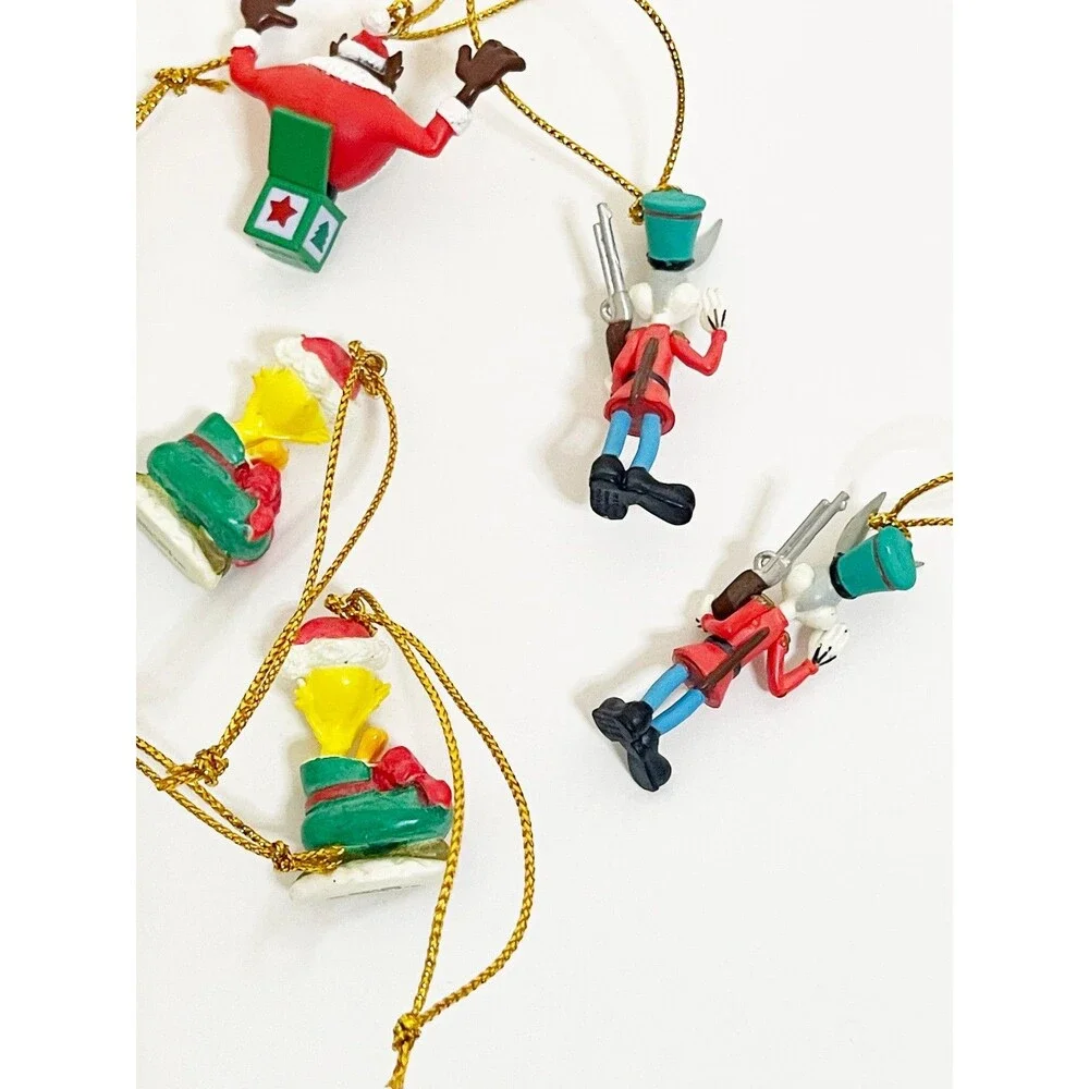 Warner Bros Looney Tunes Mini Christmas Ornament Lot 10 Tweety Sylvester Bugs